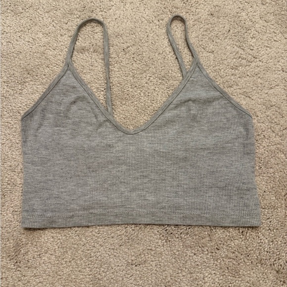 Joah Brown Gray Ribbed Crop Top! Cross listed on Mercari and Curtsy! - Picture 1 of 3